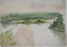 Untitled (landscape with river, from a high perspective)