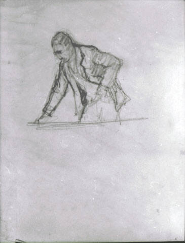 untitled (half-length figure study, John O. Platt, for Saint Andrew's School mural)