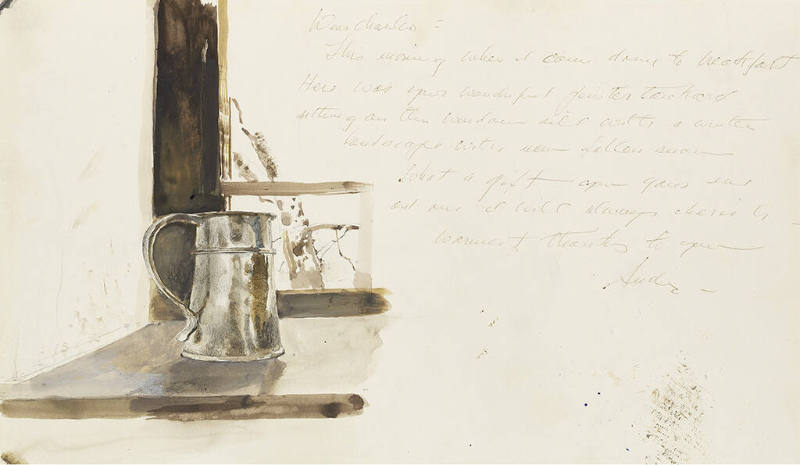 Letter with Sketch of Mug