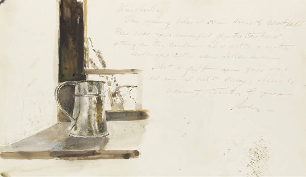 Letter with Sketch of Mug