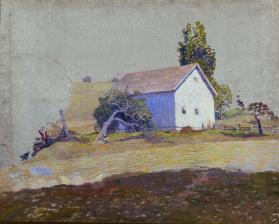 untitled (Chadds Ford landscape with white barn)