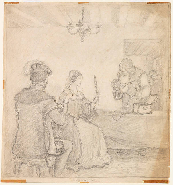 The Story of Jewelry, composition drawing