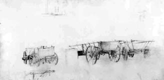 Farm Wagons, Study for Marsh Hawk