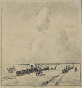Covered Wagons, composition drawing