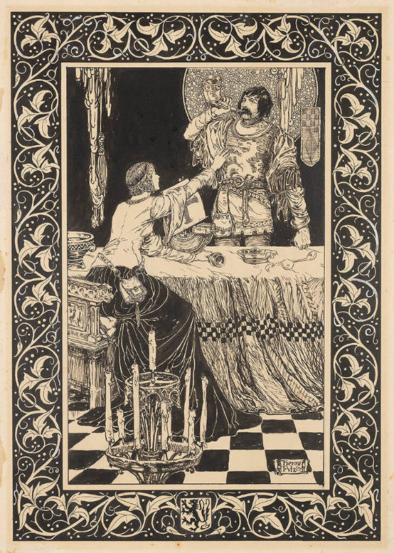 Untitled (Medieval Man and Woman at Table)