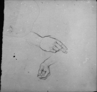 hand studies; verso, numbered diagram of unknown purpose