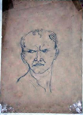 Untitled (portrait of an angry man)