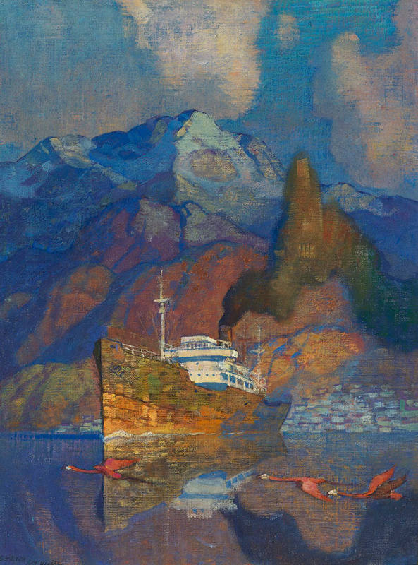 The Tramp Steamer, presentation painting