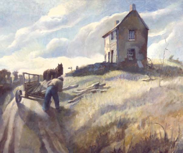 John Lawrence Loading Fence Rails (oil #23) 