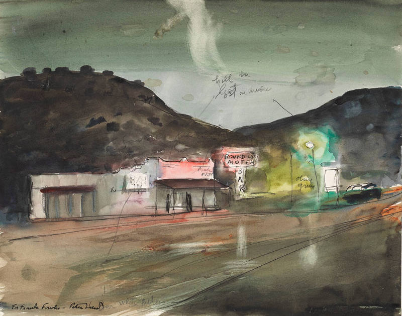 Untitled (study for A Wet Night at the Roundup)