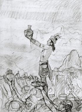 The Feast of Raymi, composition drawing