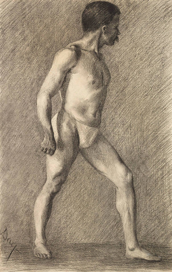 Standing Male Nude (Lunge Position)