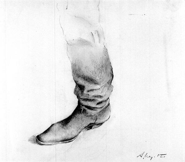 Boot, Study for Trodden Weed