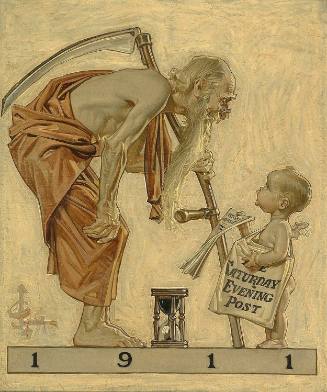 Father Time and the New Year Baby