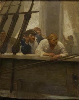 The Brig "Covenant" in a Fog
All afternoon, when I went on deck, I saw men and officers listening hard over the bulwarks