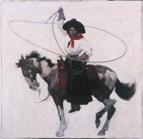 Mrs. N. C. Wyeth on Horseback