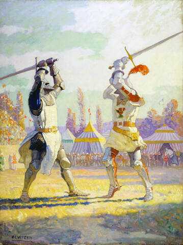 Sir Nigel Sustains England's Honor in the Lists
Up and down went the long, shining blades with flash of sparks at every parry.