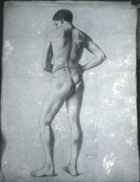 untitled (standing male figure, nude, from behind)