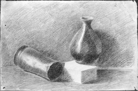 Untitled (still life with two vases)