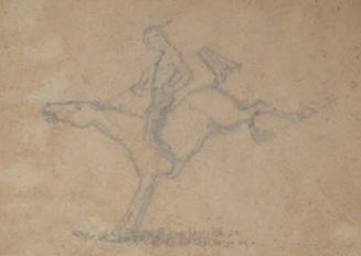 Untitled (bareback rider; verso, bucking horse)