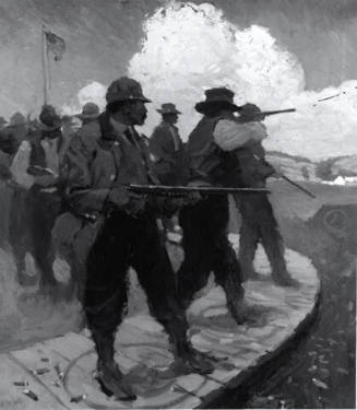 untitled (men shooting at target)