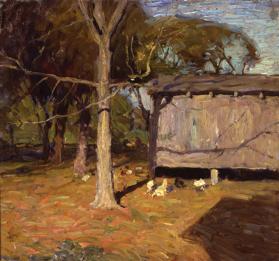 untitled (view of a chicken coop)