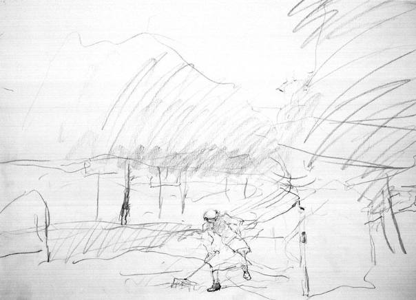 Pines In The Snow Study