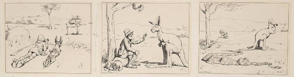 Hunter, Kangaroo and Snake