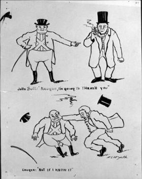 John Bull and Kruger (political satire with captions)