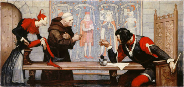 "God's light! I'll question him: ay, and wring an answer from him if I have to put a length of whipcord round his temples! Now go your way," the governor informed him