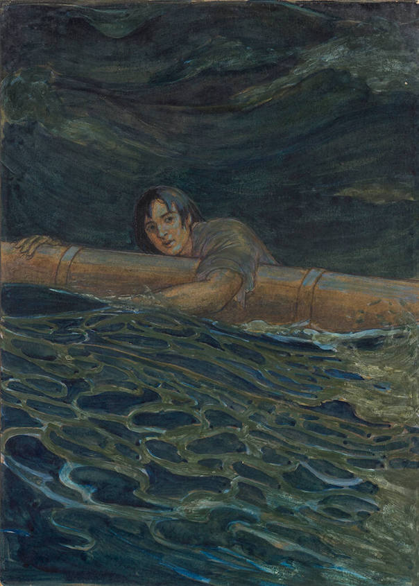 Presently I Found I Was Holding to a Spar