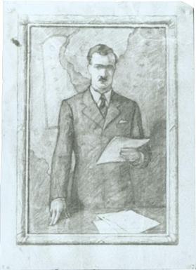 Portrait of C. Douglass Buck, composition drawing