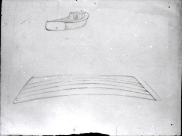 study of a dory and lobster boat