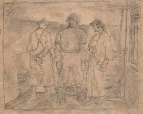 Three Fishermen, composition drawing