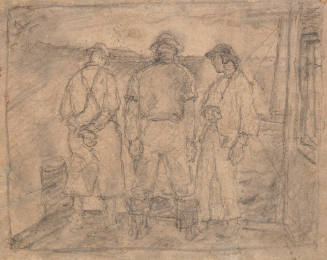 Three Fishermen, composition drawing