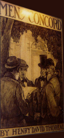 Men of Concord, cover illustration, composition drawing