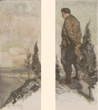 the cedar-capped ridge / Up there...he could see...Marie