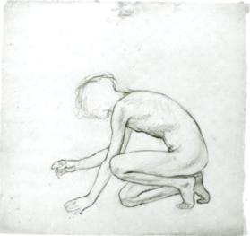 untitled (study of crouching boy, for Apotheosis of the Family)