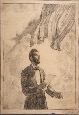 Lincoln's Second Inaugural Address, composition drawing