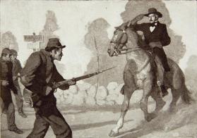 He stopped his horse within a few paces of the sentry.  "Good morning, brother!" he exclaimed.  "Lord! I'm glad to see somebody!  This is Rockfish, isn't it?"