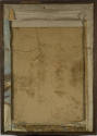 caption: Reverse of canvas, prior to conservation treatment.