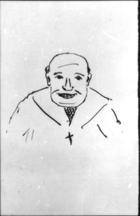 Untitled (line drawing of a man, bust-length)