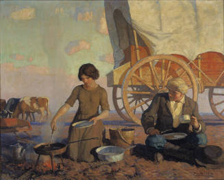 The last morning Rowena came to my fire and, snatching the spider from me, took the job off my hands, baking the cakes while I ate