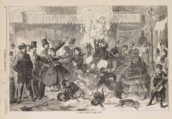 A Snow Slide in the City