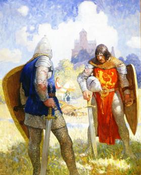 "I am Sir Launcelot du Lake, King Ban's son of Benwick, and knight of the Round Table"