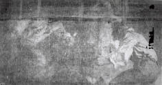 caption: X-radiograph showing image beneath Family mural study, courtesy Winterthur/University …