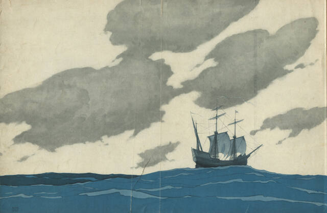 The Courtship of Miles Standish, endpaper illustration