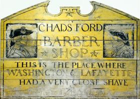 Chads' Ford Barbershop sign