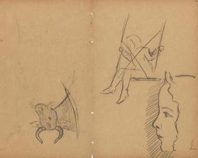 Untitled (figure and animal studies)