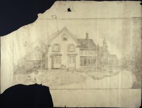 Village Street, Port Clyde, Maine, composition drawing